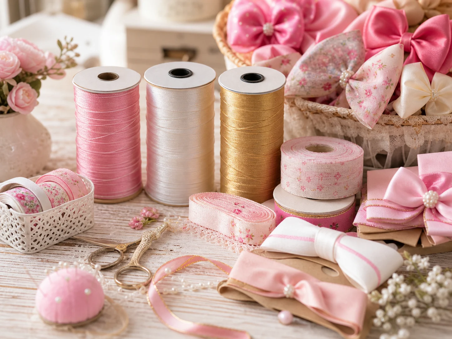 Materiais selecionados para laços