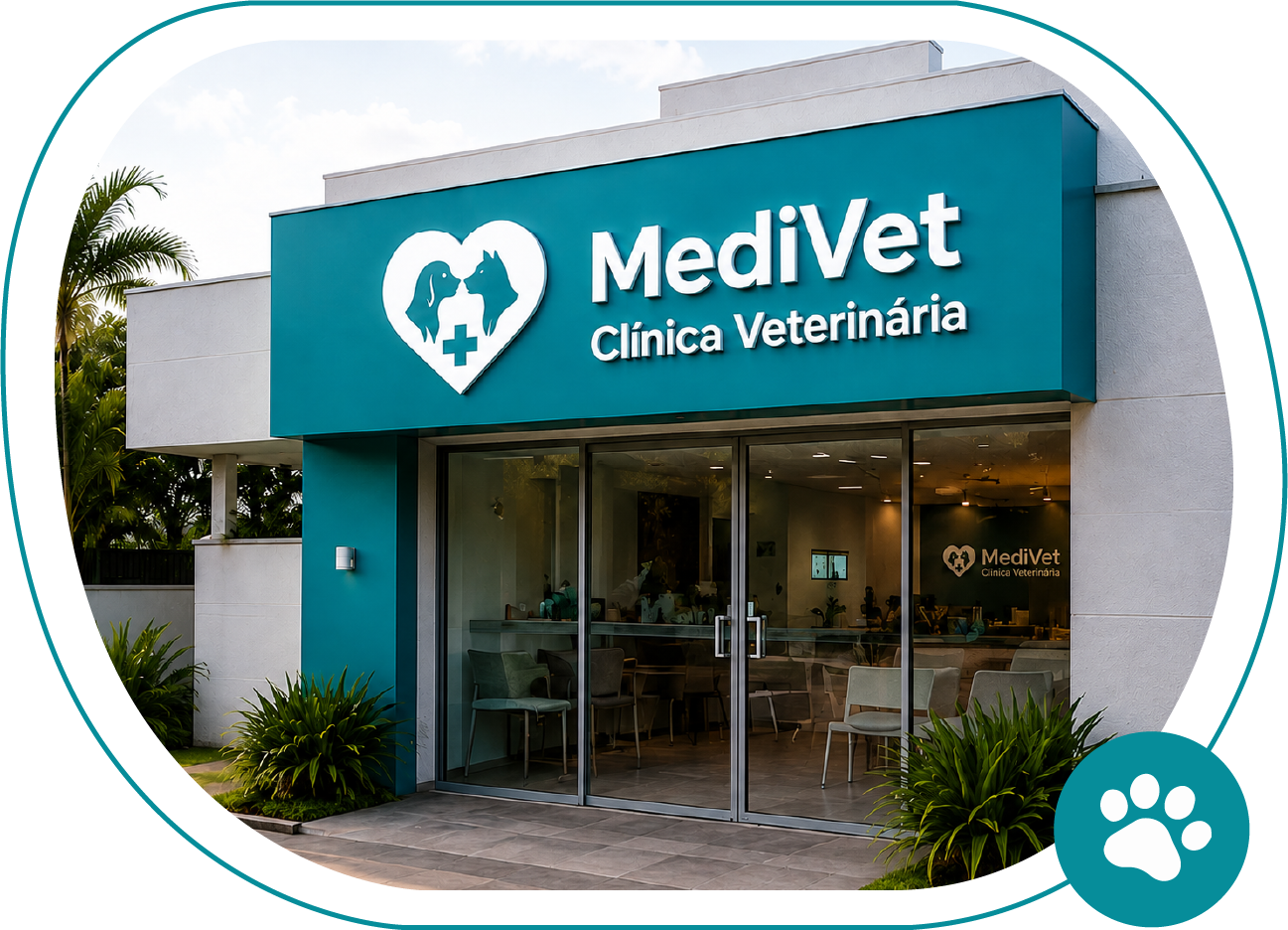 Fachada da MediVet Clínica Veterinária