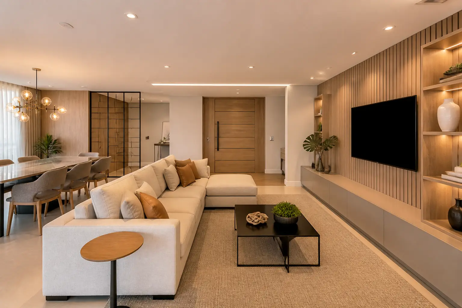 Sala e jantar após reforma