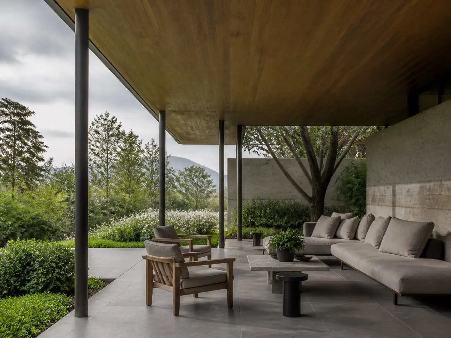 Varanda residencial contemporânea